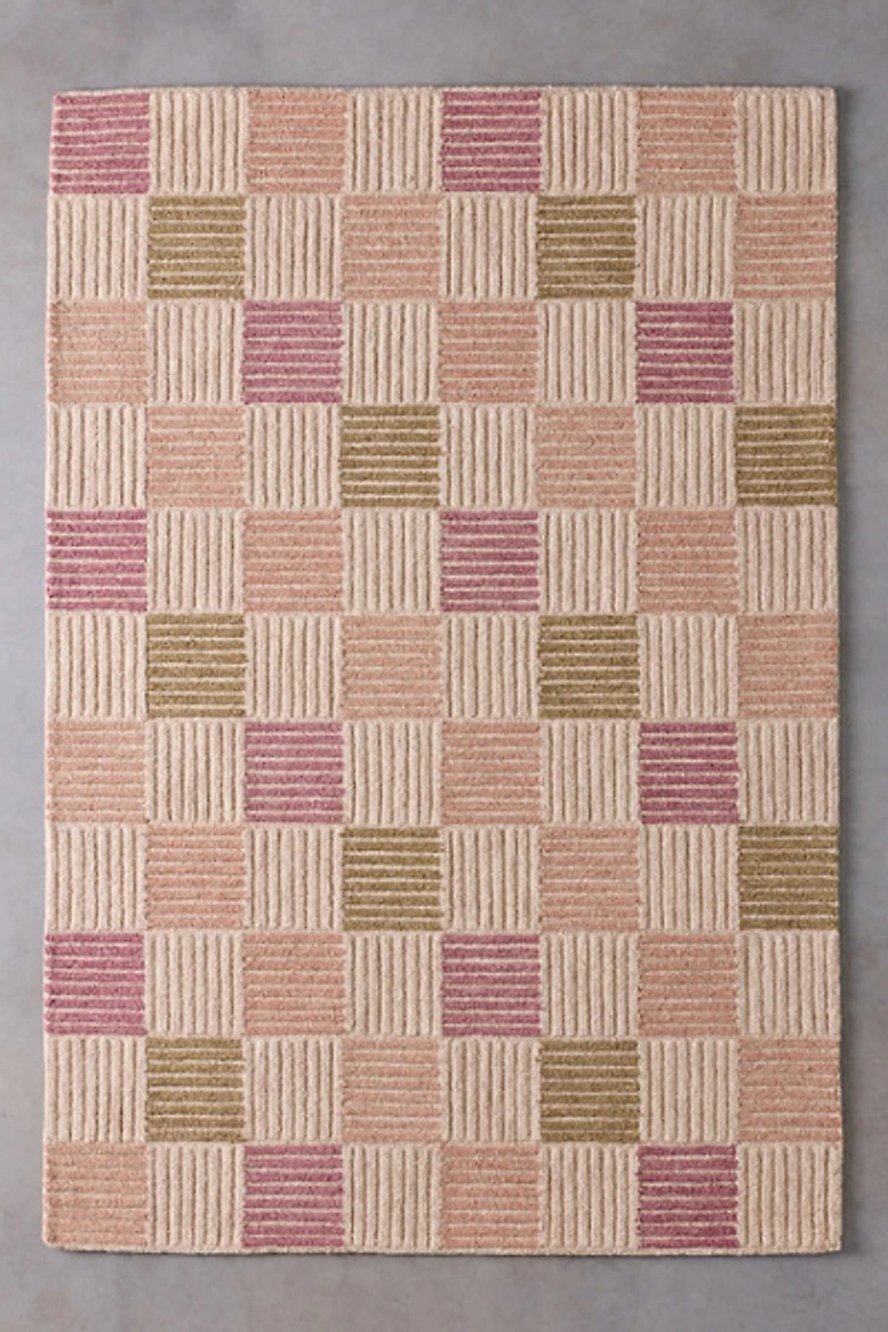 Lyra Checkered Hand-Tufted Wool Rug