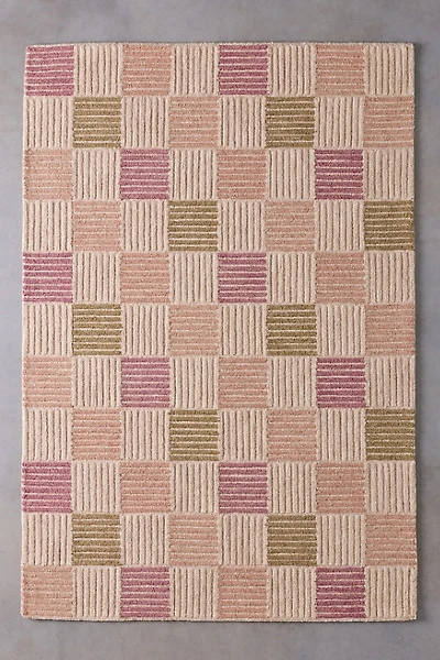 Lyra Checkered Hand-Tufted Wool Rug