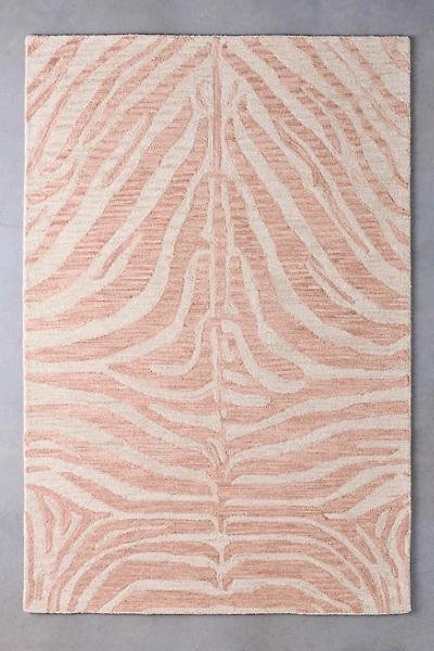 Cass Zebra Stripe Hooked Wool Rug