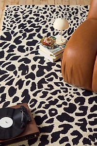 Lola Leopard Spotted Hooked Wool Rug