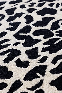 Lola Leopard Spotted Hooked Wool Rug