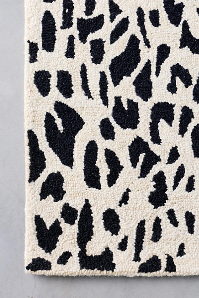 Lola Leopard Spotted Hooked Wool Rug