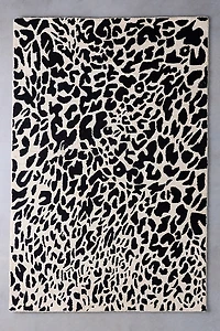 Lola Leopard Spotted Hooked Wool Rug