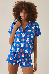 Miffy Strawberry Printed Shorts 2-Piece PJ Set