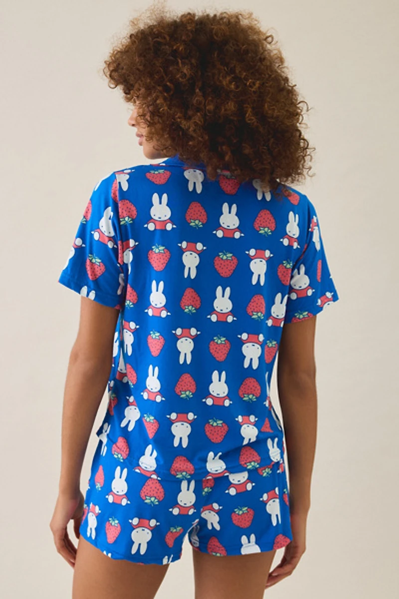 Miffy Strawberry Printed Shorts 2-Piece PJ Set