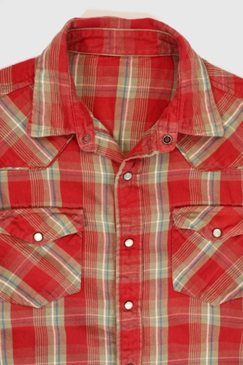 Vintage Snap Button-Down Shirt