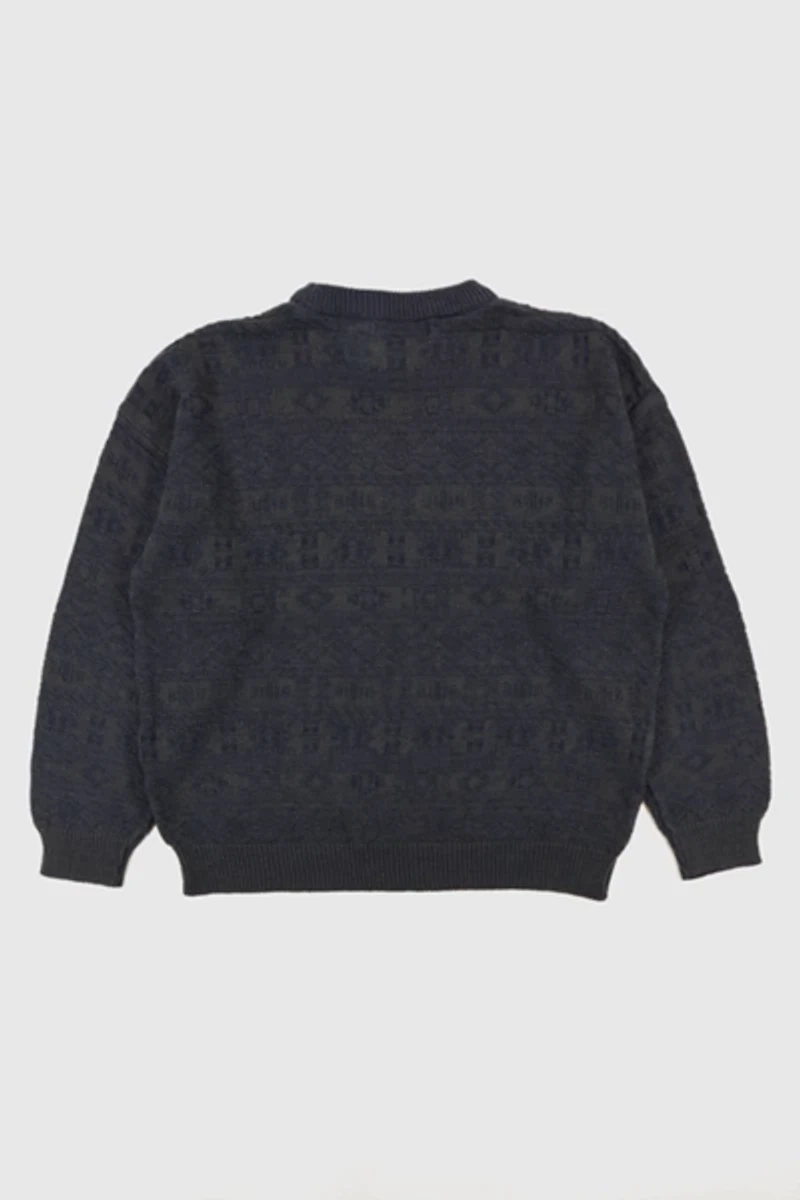 Vintage Blue Pattern Sweater