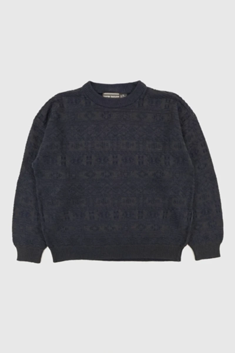 Vintage Blue Pattern Sweater