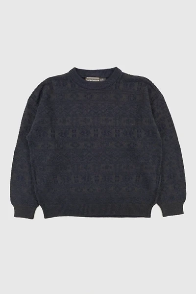 Vintage Blue Pattern Sweater