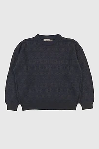 Vintage Blue Pattern Sweater