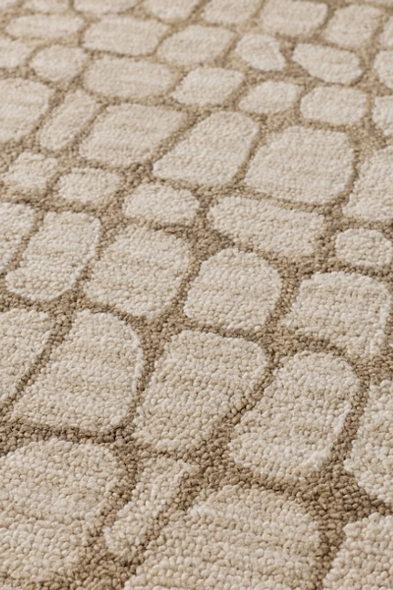 Serena Snake Print Hooked Wool Rug