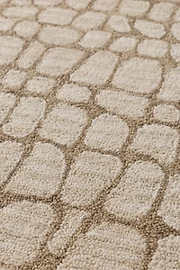 Serena Snake Print Hooked Wool Rug