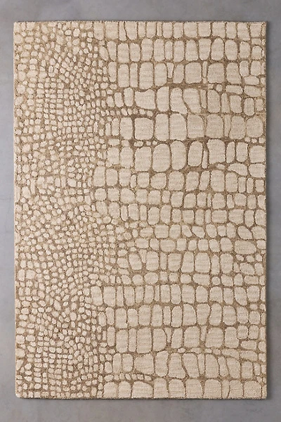 Serena Snake Print Hooked Wool Rug