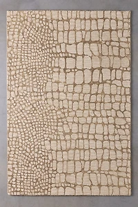 Serena Snake Print Hooked Wool Rug
