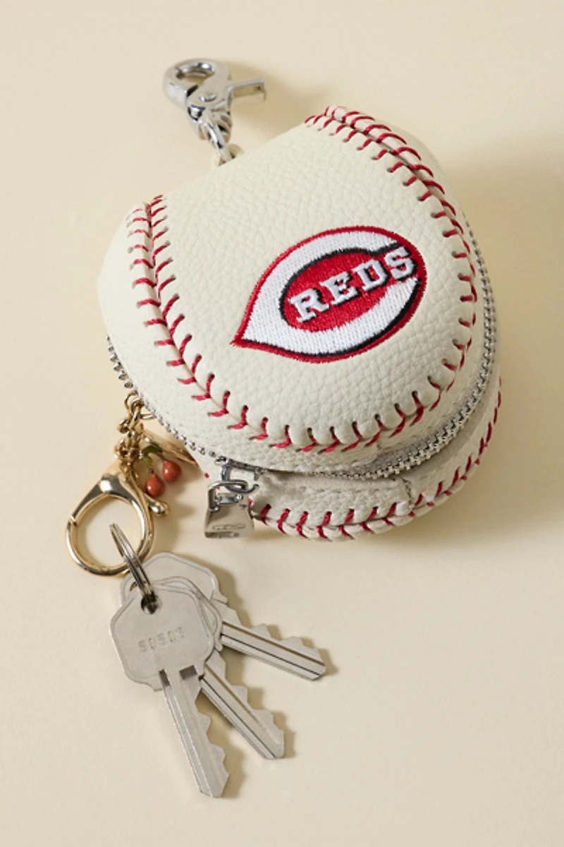 MLB Cincinnati Reds Baseball Pouch Keychain