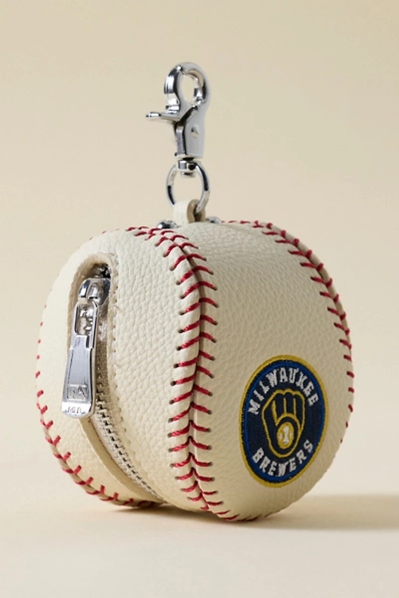 MLB Milwaukee Brewers Baseball Pouch Keychain