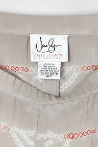 Vintage Y2k Embroidered Silk Skirt with Sequins & Beading
