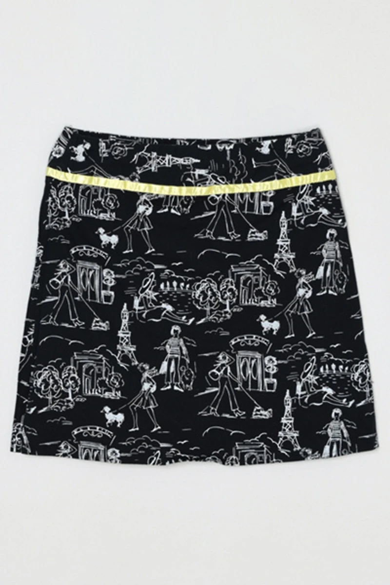 Vintage Y2k Paris Printed Mini Skirt