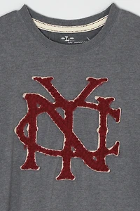 Vintage Y2k N.Y.C. Stitched-Letters T-Shirt
