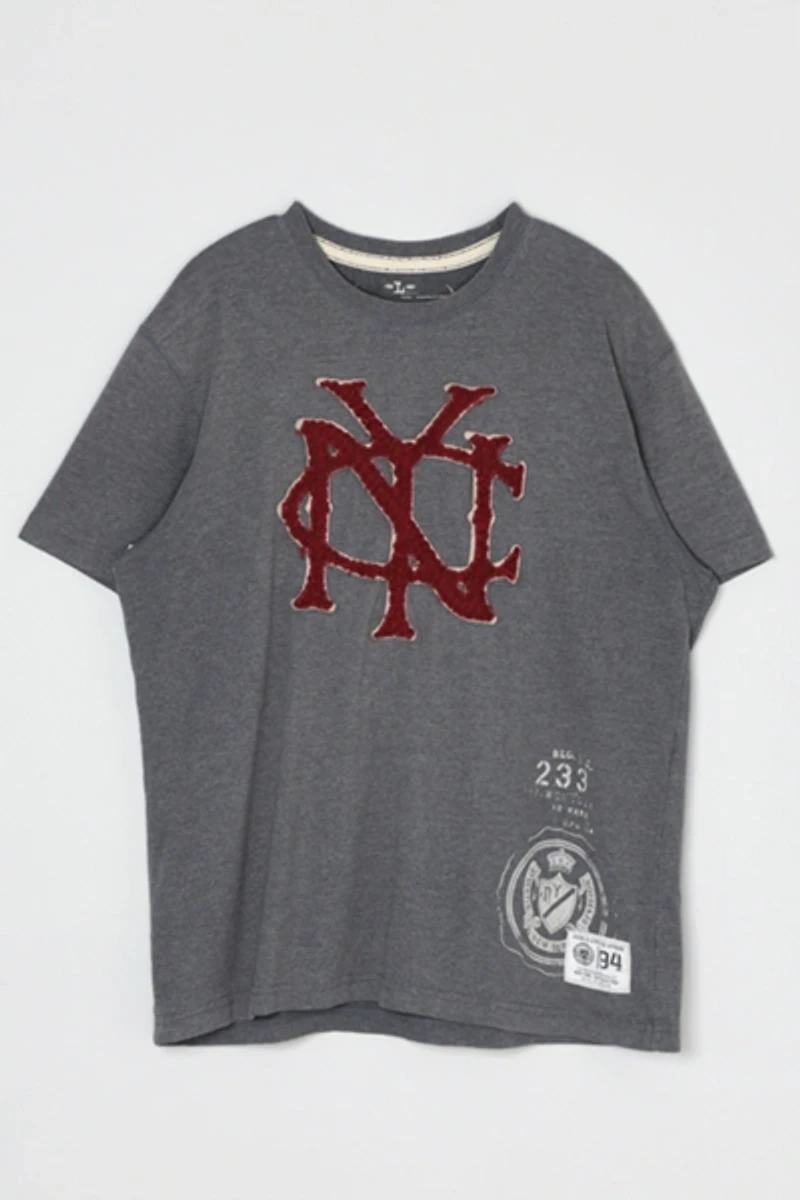 Vintage Y2k N.Y.C. Stitched-Letters T-Shirt