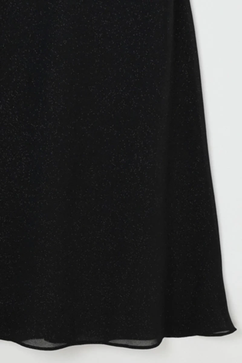 Vintage Y2k Shimmery Black Ruched Midi Dress