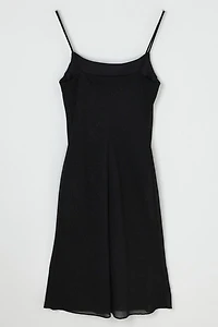 Vintage Y2k Shimmery Black Ruched Midi Dress