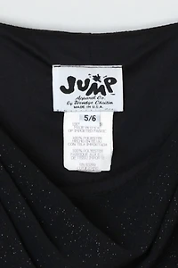 Vintage Y2k Shimmery Black Ruched Midi Dress