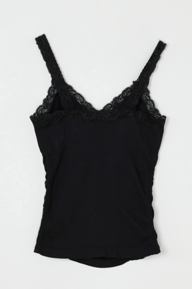 Vintage Y2k Lace-Edged Ruched Top
