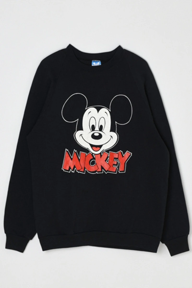 Vintage 90s Mickey Mouse Raglan Sweatshirt