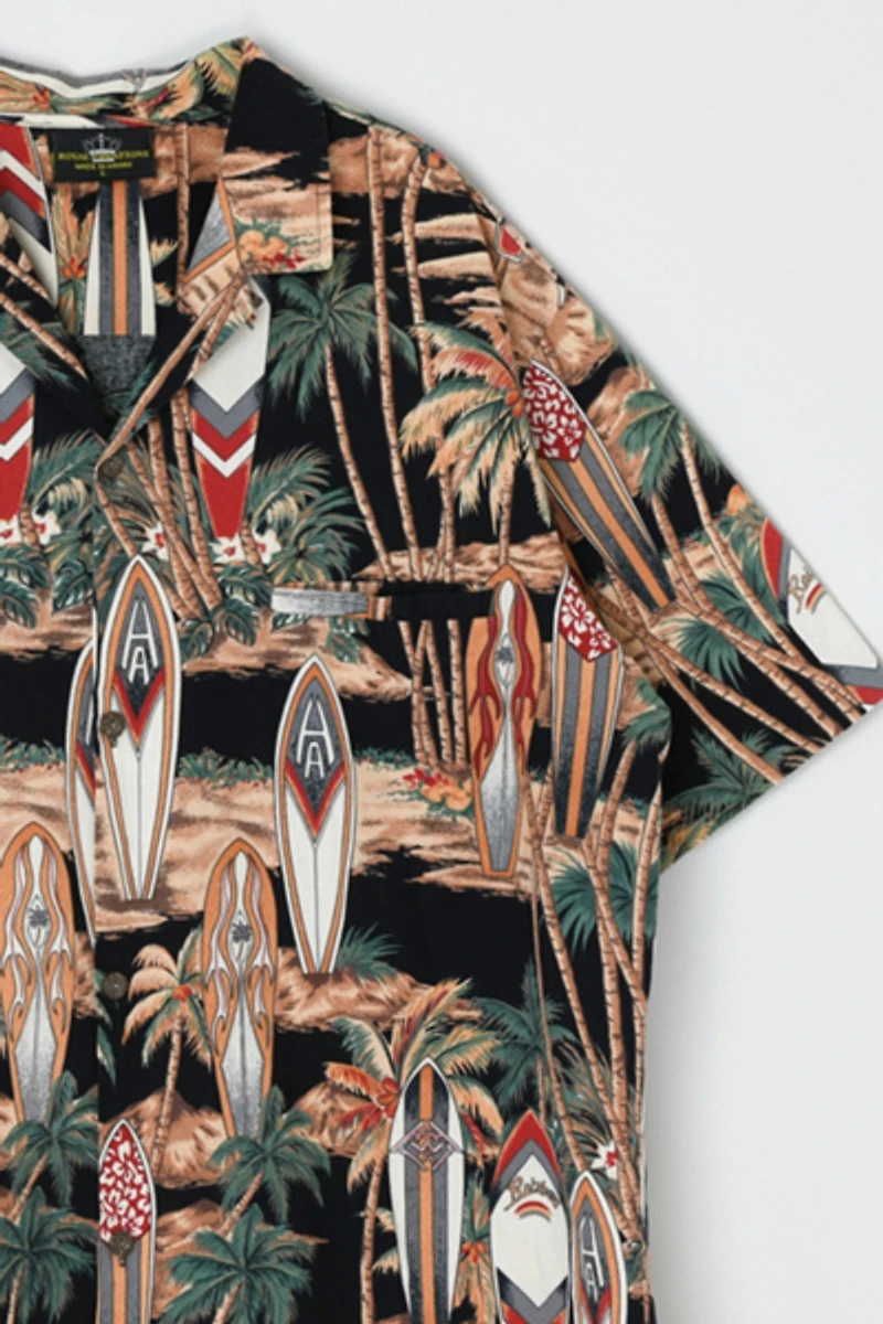 Vintage 90s Boards & Palms Hawaiian Shirt