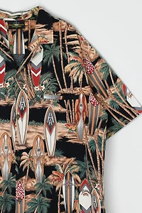 Vintage 90s Boards & Palms Hawaiian Shirt