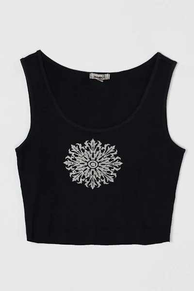Vintage Y2k Rhinestoned Cropped Tank