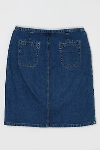 Vintage Y2k Tied Denim Midi Skirt