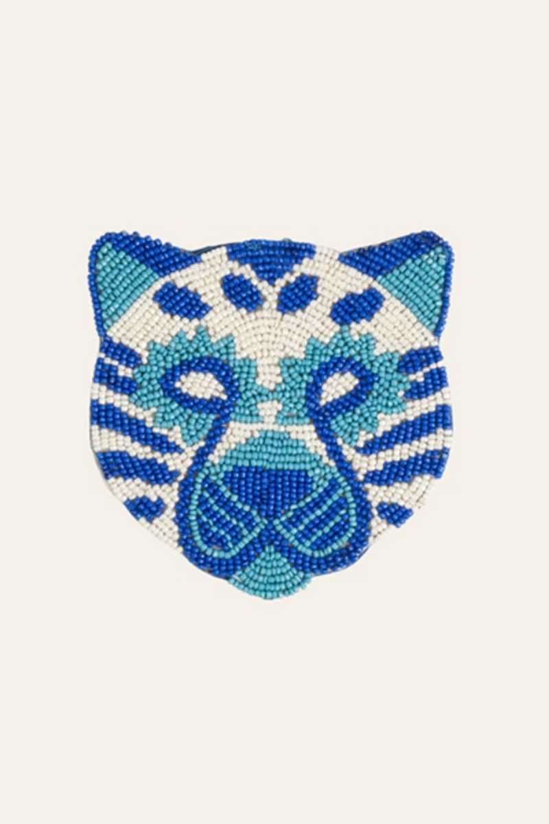 Zsa Zsa Zsu Dadri Beaded Tiger Coaster