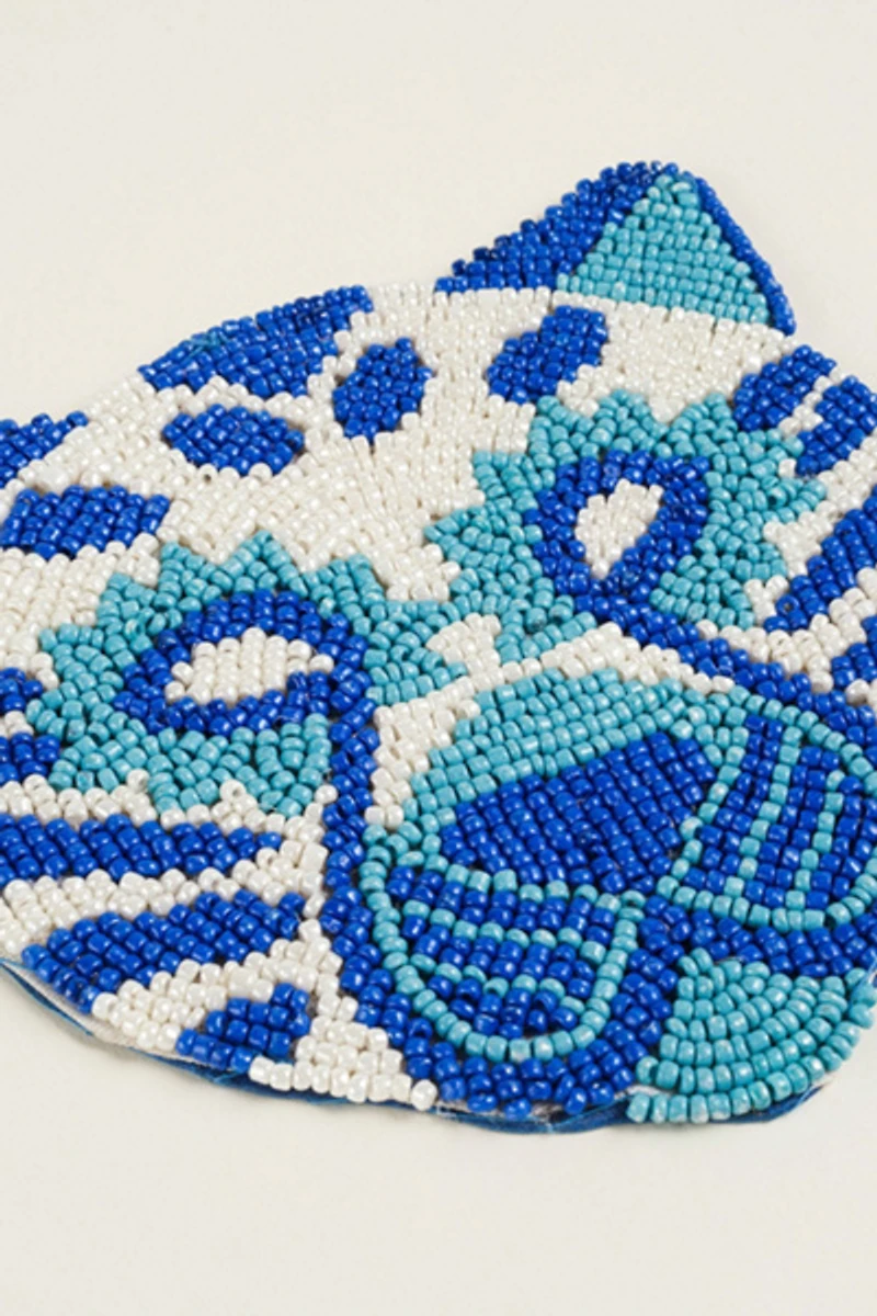 Zsa Zsa Zsu Dadri Beaded Tiger Coaster