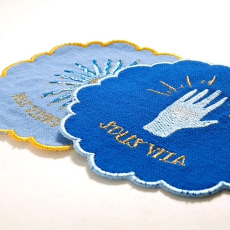 Zsa Zsa Zsu Embroidered Cotton Coaster Set