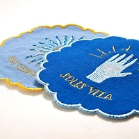 Zsa Zsa Zsu Embroidered Cotton Coaster Set