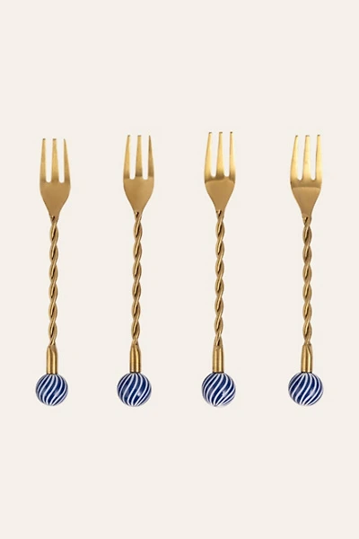 Zsa Zsu Rampur Steel Dessert Fork Set