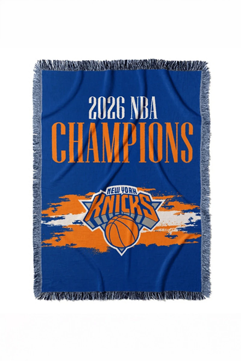 NBA New York Knicks 2026 Champions Tapestry Throw Blanket
