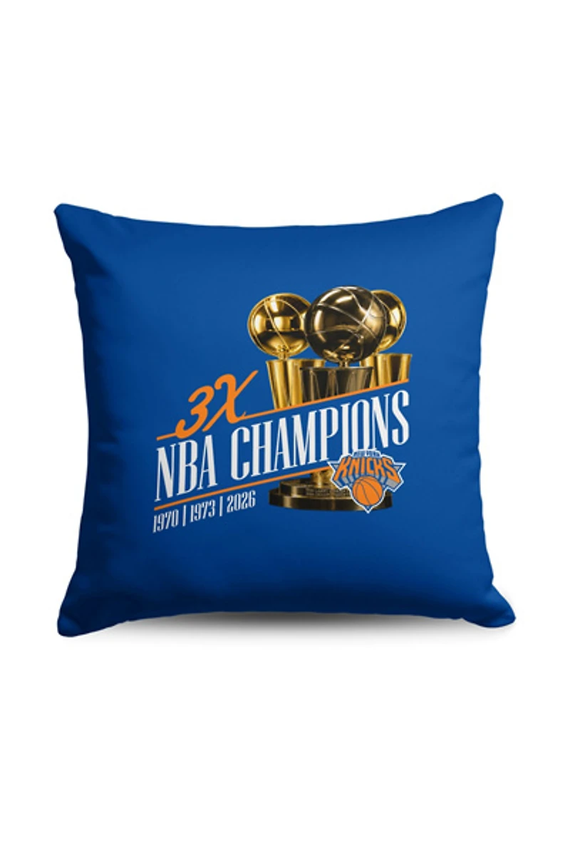NBA New York Knicks Multi-Champs Legacy Throw Pillow