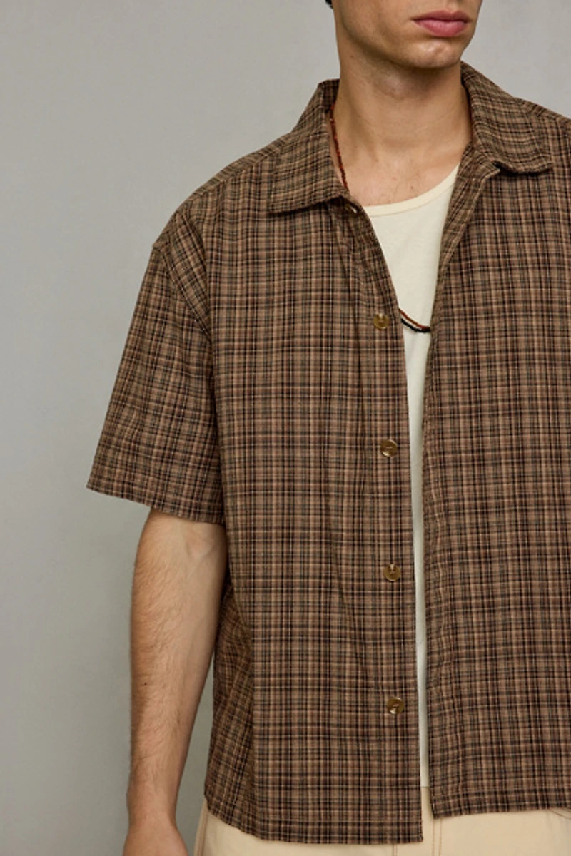 Rhythm Brady Check Pattern Short Sleeve Shirt