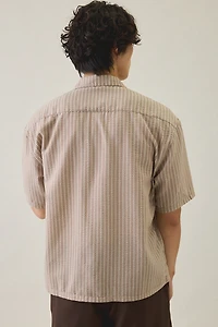 Rhythm Floragraph Textured Stripe Short Sleeve Shirt