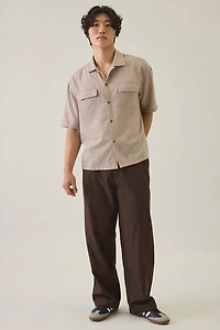 Rhythm Floragraph Textured Stripe Short Sleeve Shirt