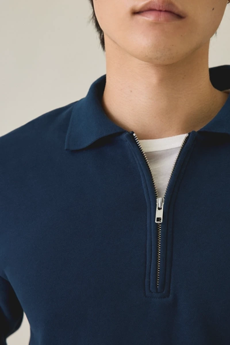 Rhythm Pacific Vintage Fleece Polo Sweatshirt