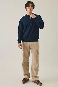 Rhythm Pacific Vintage Fleece Polo Sweatshirt