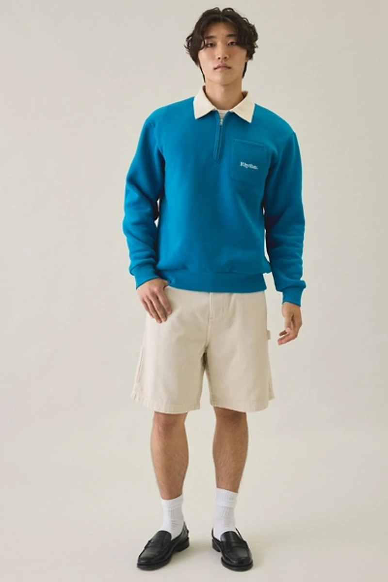 Rhythm Sutton Quarter Zip Fleece Sweatshirt