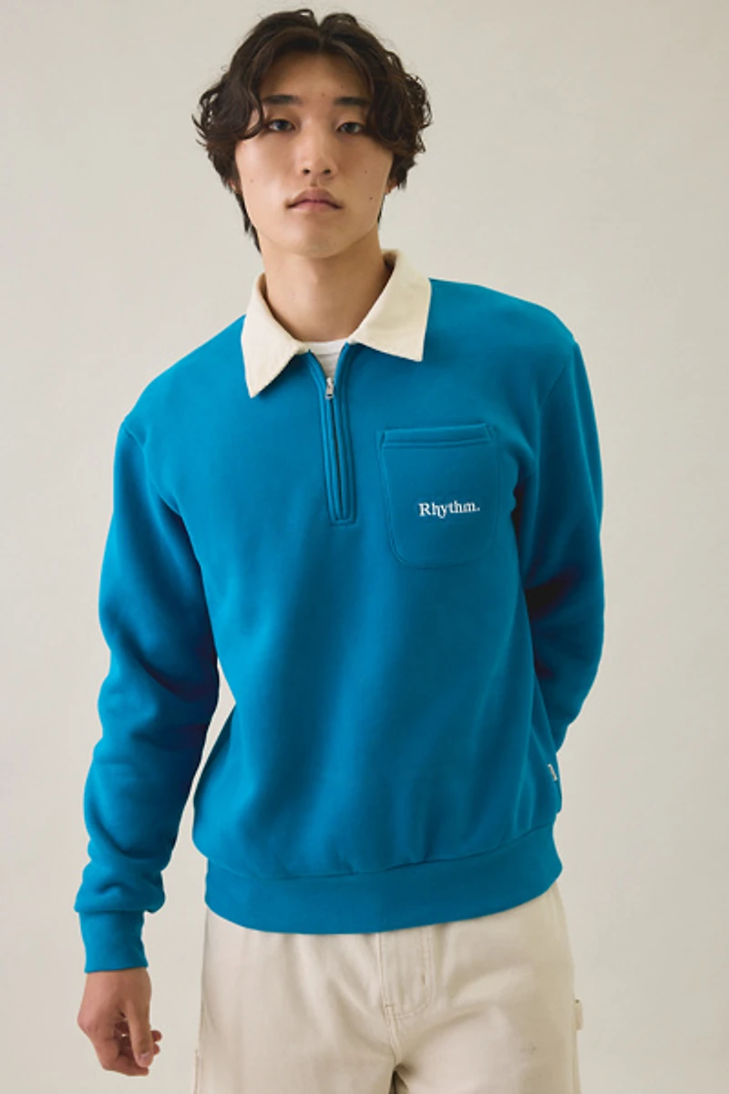 Rhythm Sutton Quarter Zip Fleece Sweatshirt