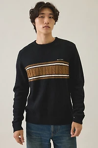 Rhythm Stripe Fisherman Knit Crew Neck Sweater