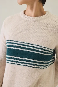 Rhythm Strata Stripe Knit Crew Neck Sweater