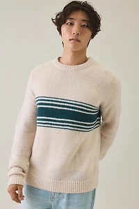 Rhythm Strata Stripe Knit Crew Neck Sweater